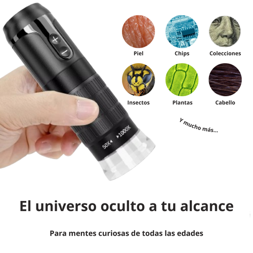 Microscopio Digital Portátil 1000X HD
